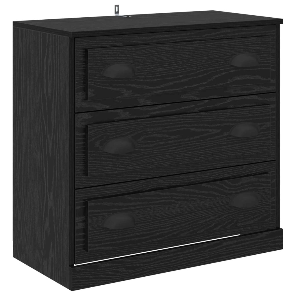 Sideboards con cassetto 3 pcs Rovere Nero 70 x 35,5 x 67,5 cm