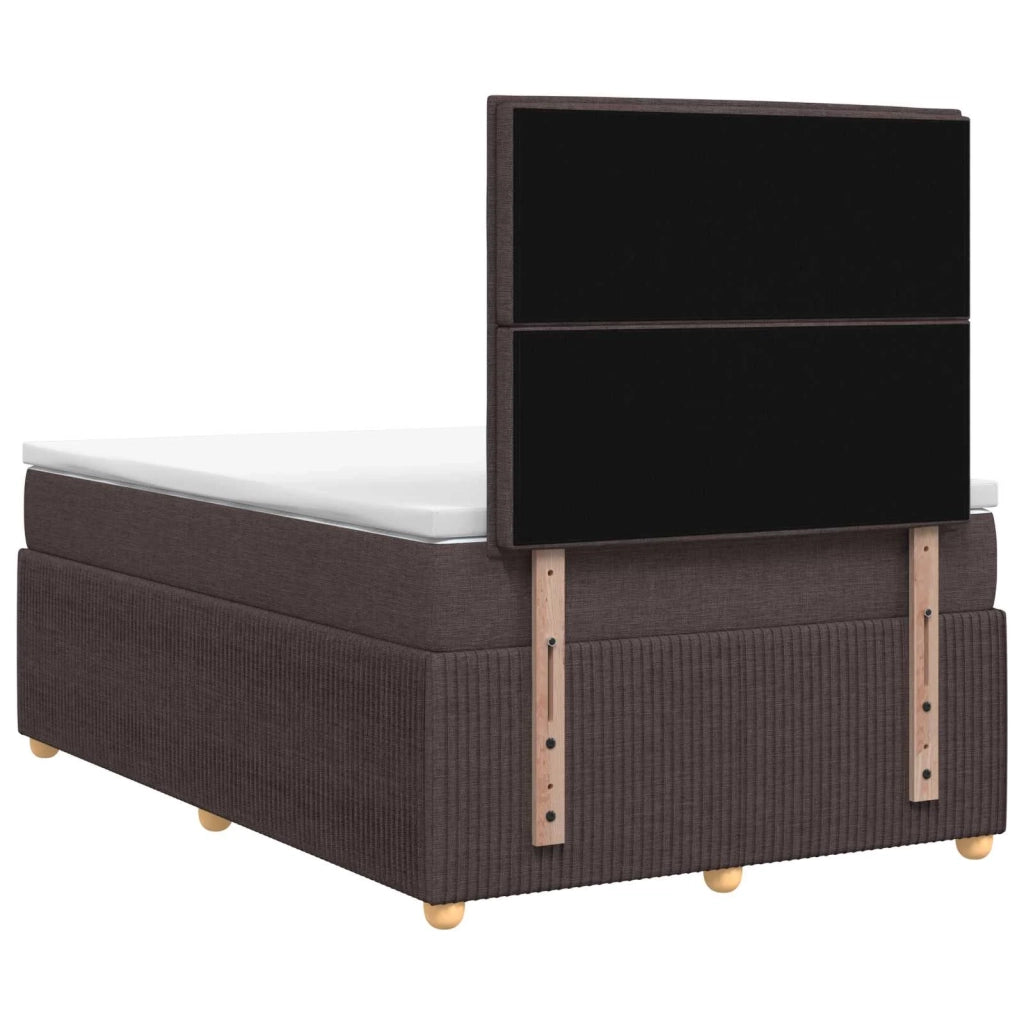Letto box spring con materasso Marrone Scuro 120 x 190 cm 3454343