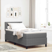 Letto a Sorgente LED Grigio chiaro e bianco 100 x 200 cm 3337587