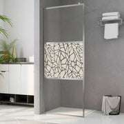 Parete per Doccia Walk-in in Vetro ESG Design Pietra 90x195 cm 146651