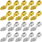 Orecchini a Bolla 200 pezzi - Attacchi con Adesivo - Argento/Oro - 15x5mm - Per Creare Gioielli - Adatti per Hanger - Attacchi per Gioielli