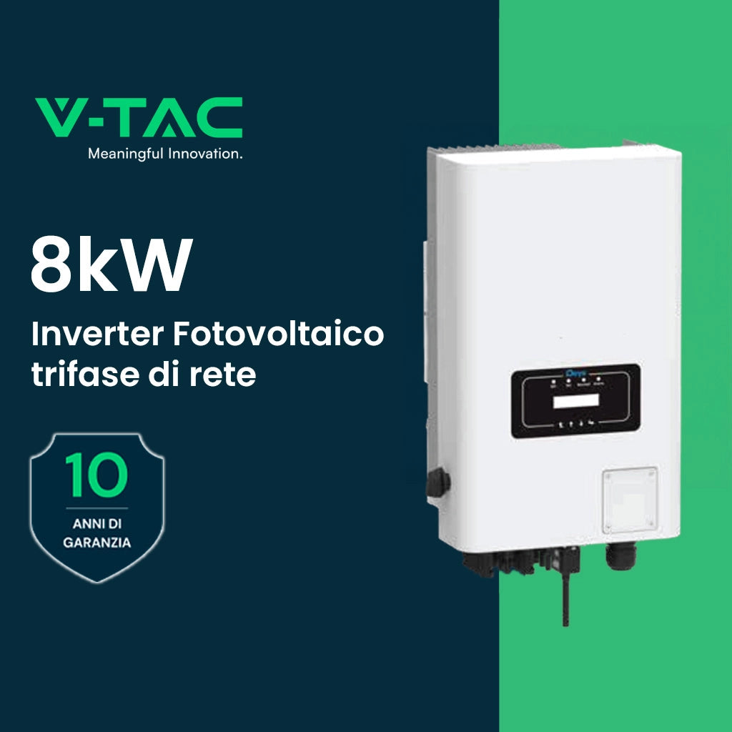 Inverter Fotovoltaico Deye Trifase di Rete On-Grid 30kW CEI 0-21 con Schermo LCD, Inclusi TA e WiFi Garanzia 10 Anni IP65 11812