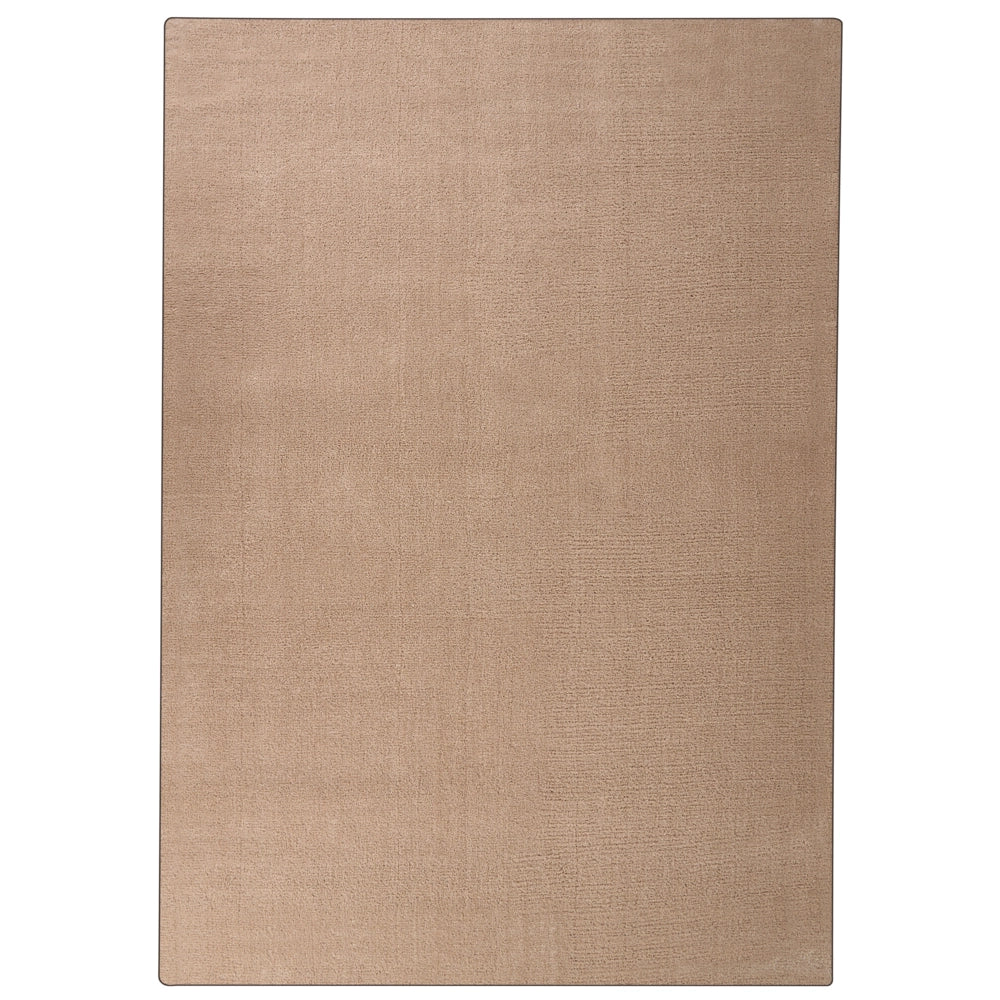 Tappeto in poliestere a pelo lungo tuftato a macchina 140 x 200 cm beige sabbia stile moderno