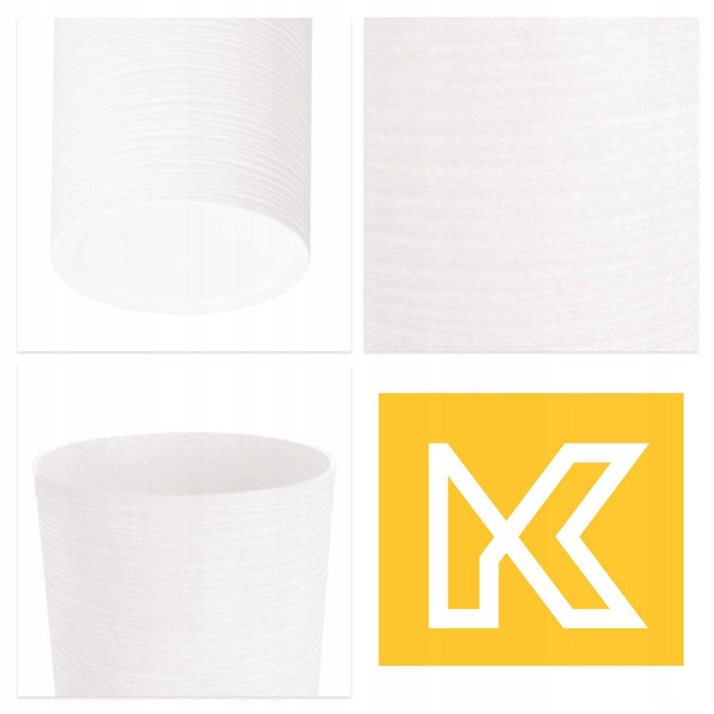 Set di 3 vasi da fiori KADAX, vasi da giardino + inserti, alti, grandi, bianchi, 37+47+57 cm