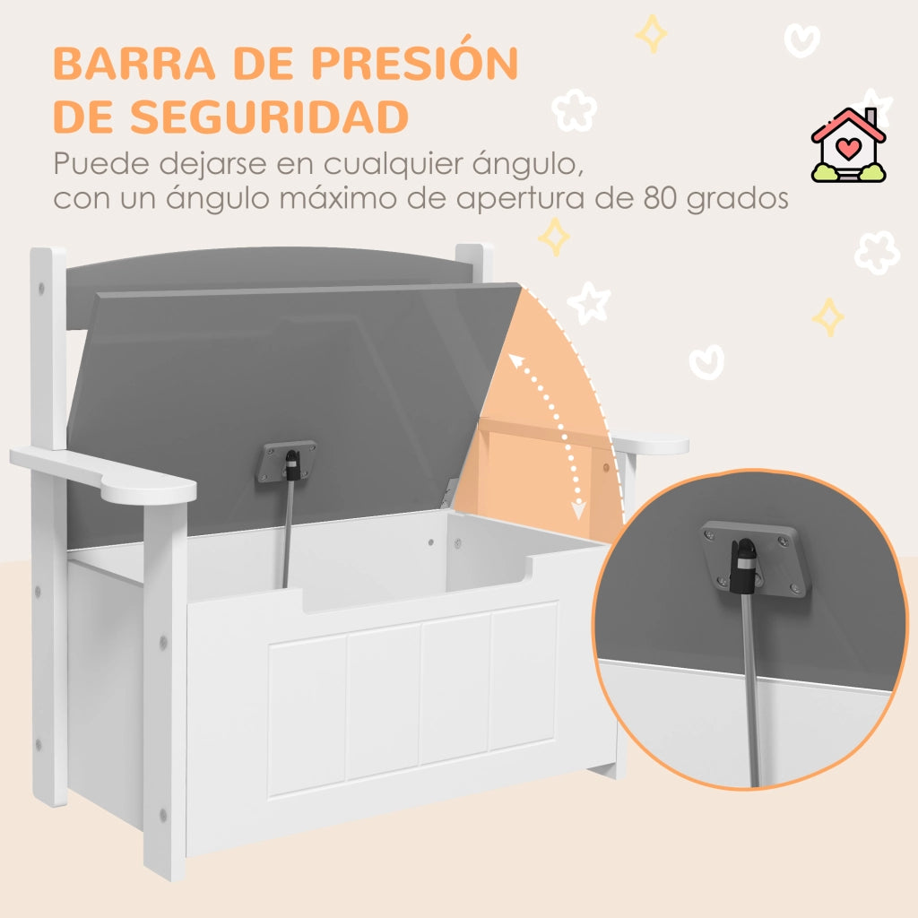 Scrivania per bambini con cassetti ¨C Zephmum ¨C Grigio e bianco 68.5x34x58 cm