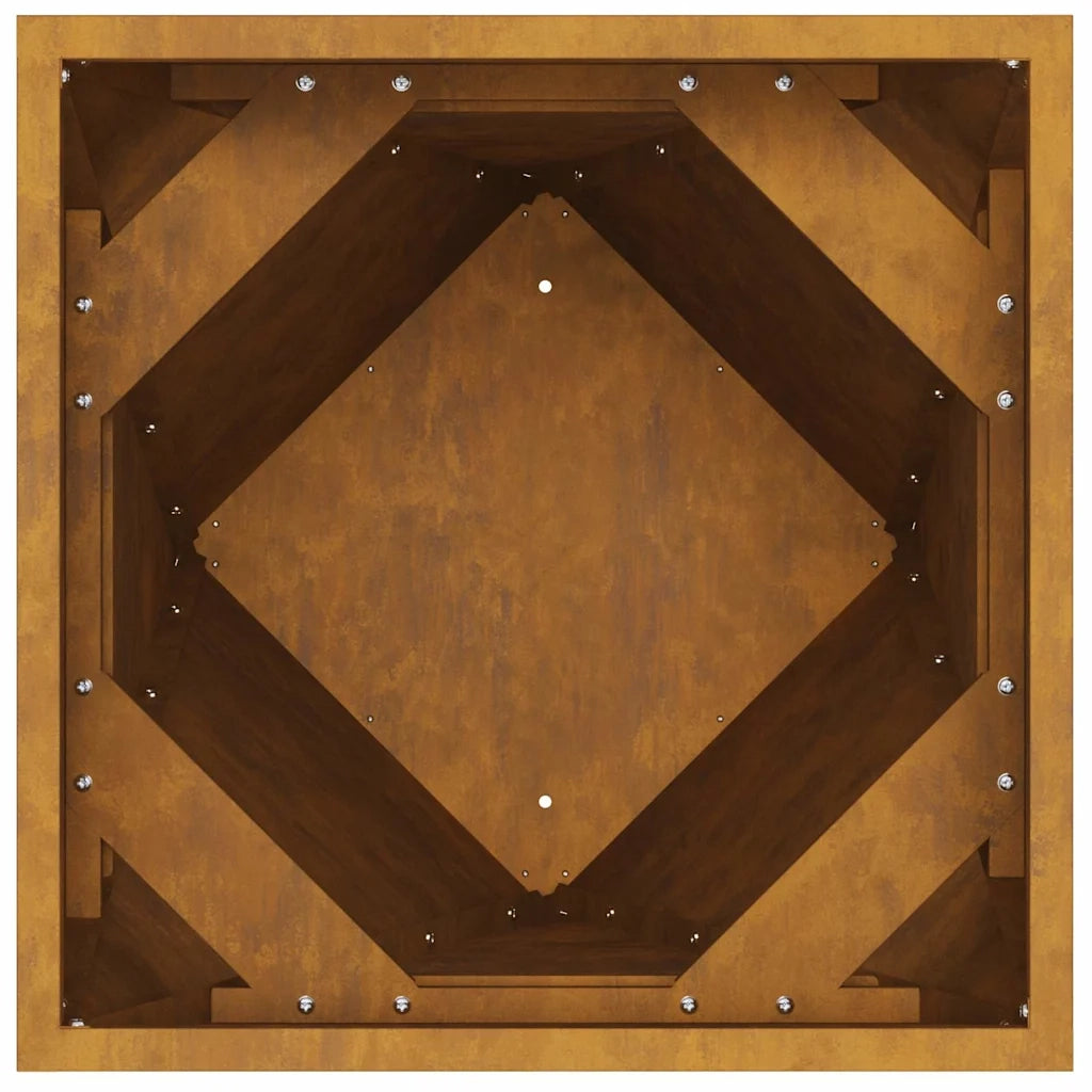 Fioriera 2 pz-Set di 2 Vaso-Contenitore per Piante Ruggine 50 x 50 x 75 cm