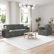 Set di divani 2 pcs Grigio scuro 198 x 78 x 80 cm Velluto