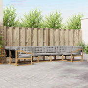 Set di divani da esterno 7 pcs Bianco e Grigio Chiaro