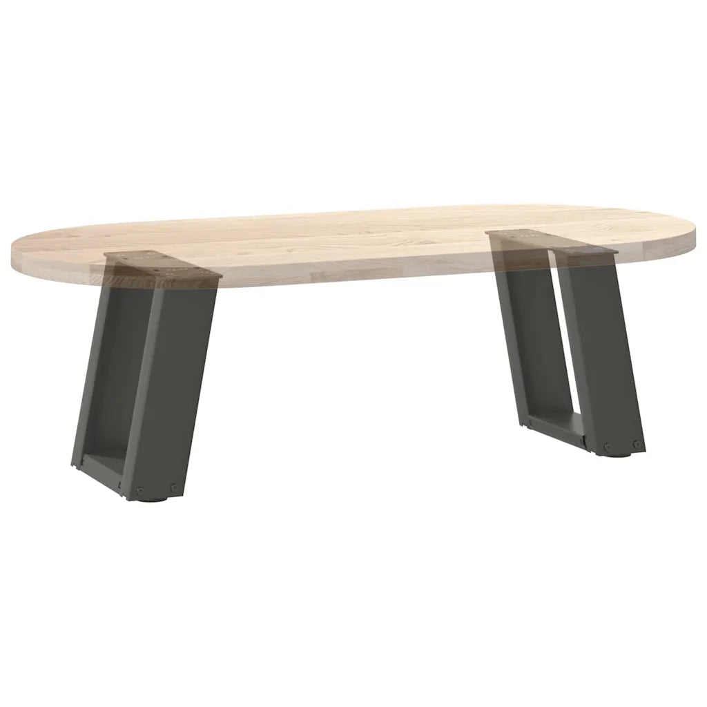 vidaXL Gambe per Tavolino da Caffè a Forma di U 2 pz Antracite 30x(30-31) cm Acciaio