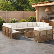 Set Divano da Giardino 13 pcs Beige polyrattan 3434403