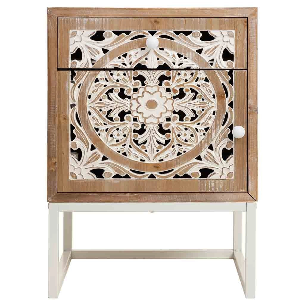 Tavolino in legno bianco 45x35x60