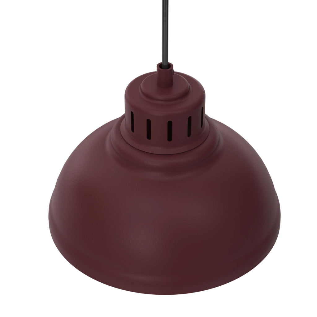 Lampada sospesa Sven 4xE27 bordeaux acciaio Luminex