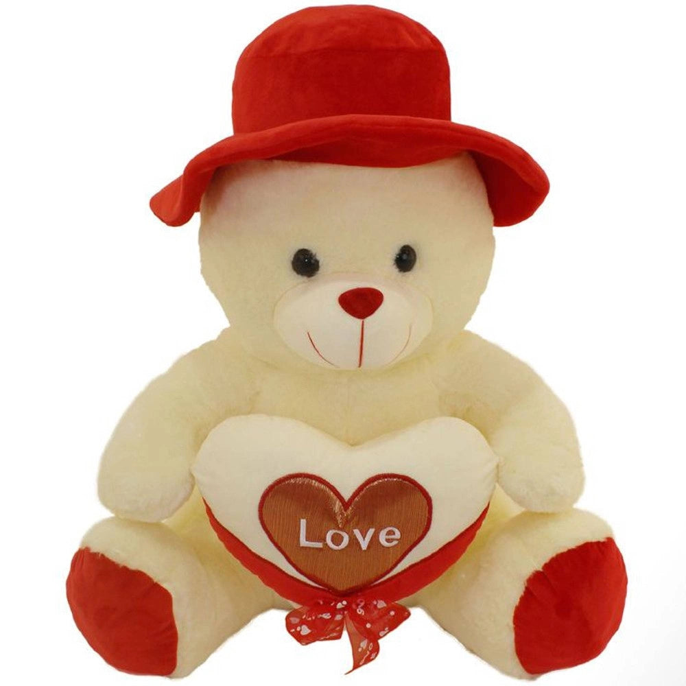 Trade Shop - Peluche Orso Con Cuorel Pupazzo Bambini Orsacchiotto Idea Regalo San Valentino -