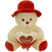 Trade Shop - Peluche Orso Con Cuorel Pupazzo Bambini Orsacchiotto Idea Regalo San Valentino -