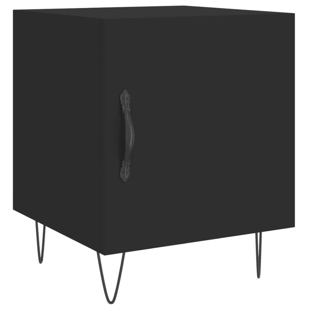 Comodini 2 pz-Set di 2 Tavolino da notte Neri 40x40x50 cm in Legno Multistrato 710168