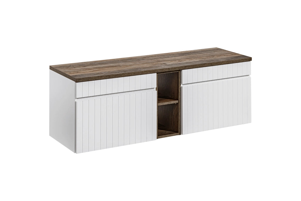 Set mobili bagno 140 cm con piano Iconic White 140 cm