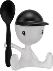 Dop per uova - contenitore di sale - colla termoplastica - nera - accessorio da cucina 6 x 27 cm