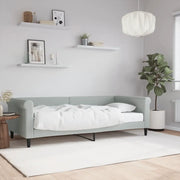 Divano Letto con Materasso Grigio Chiaro 90x200 cm in Velluto 3197747