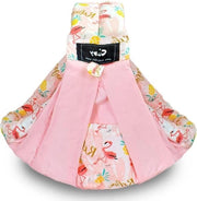 Draagzak permutabile per neonati bambini fino a 15 kg - portabambini ergonomico comodo e leggero - rosa flamingo - opzione di trasporto senza mani