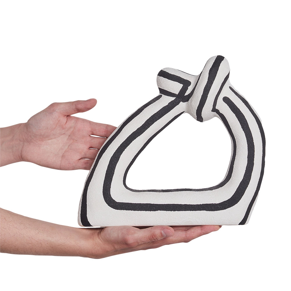 Figurina decorativa in gres bianco e nero Impermeabile Soggiorno Camera da letto Sala da pranzo Accessori per la casa Decorazione