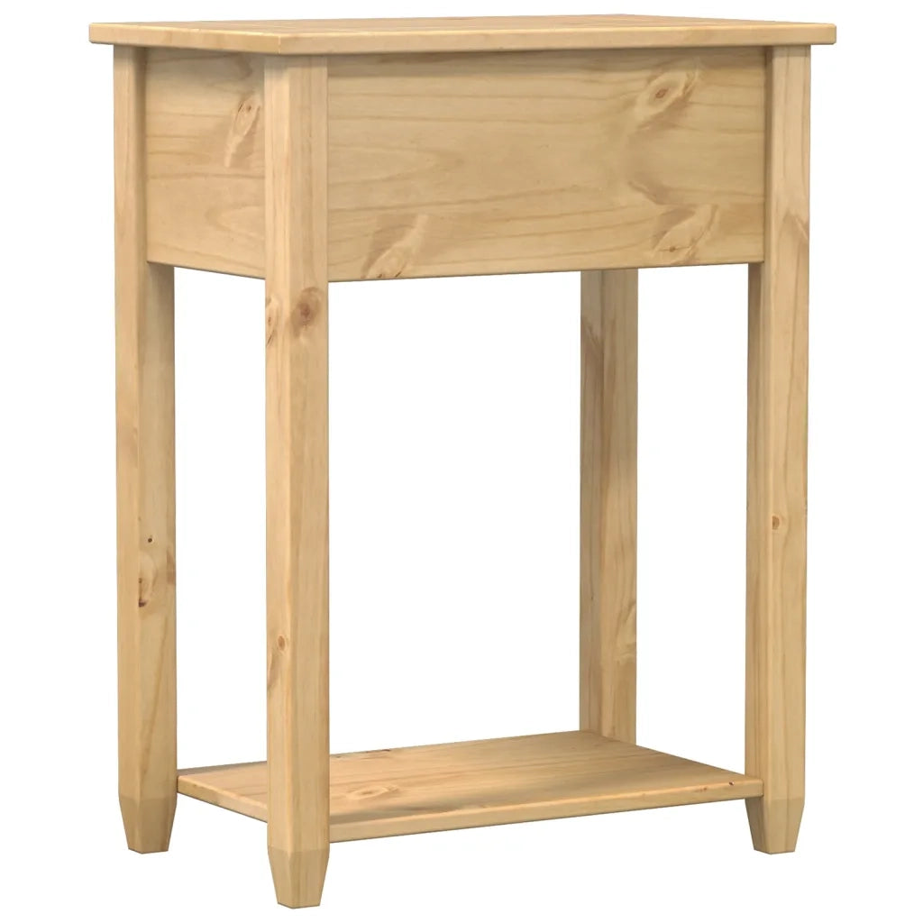Tavolino Consolle-Tavolino da soggiorno-Tavolo Corona 55x35x73 cm in Legno Massello di Pino