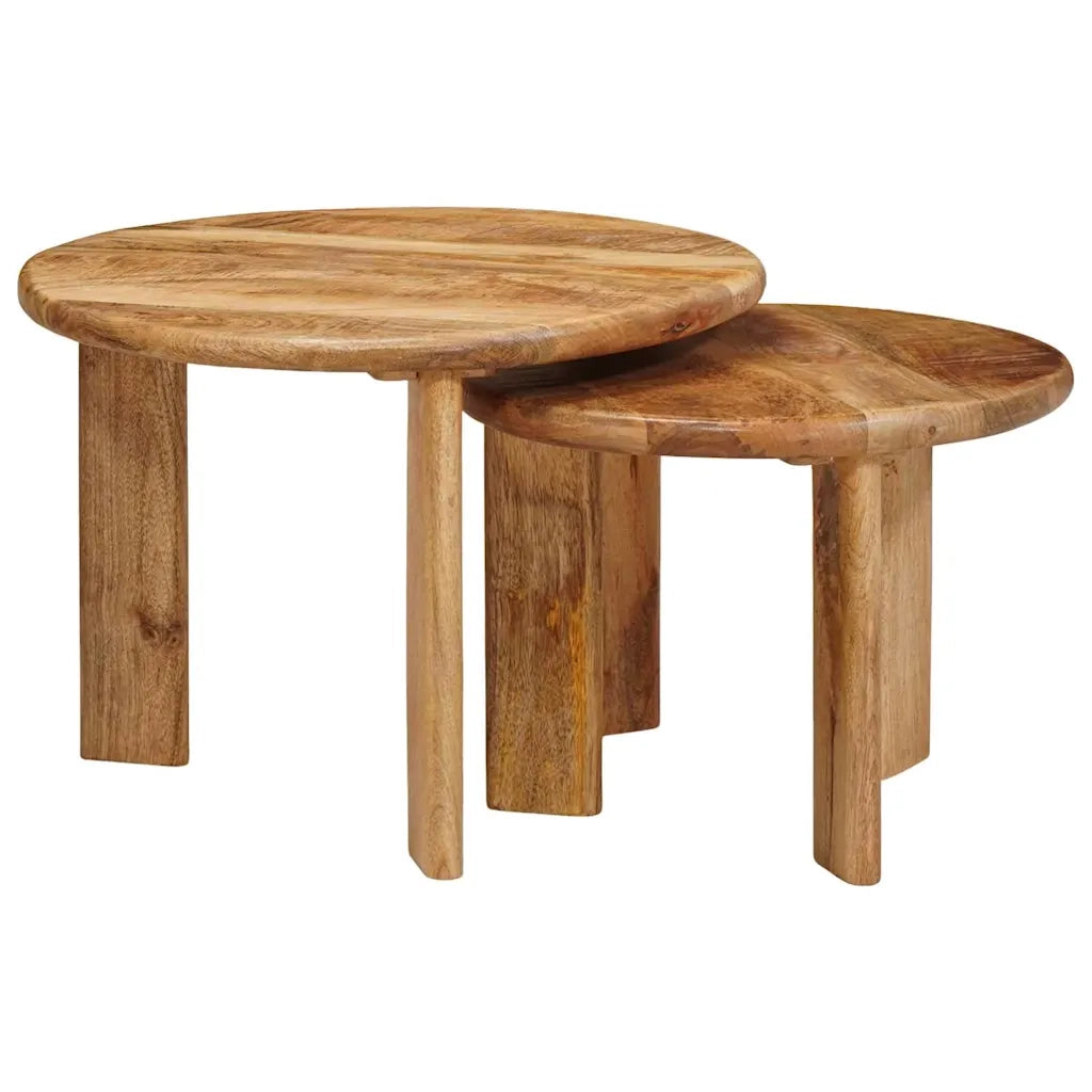 Tavoli da Caffè Nido 2 pcs Marrone Legno di mango massello