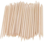 Set di punteruoli in legno da 100 pezzi - 11 x 0,38 cm - Doppia faccia - Leggero - Utilizzo comodo - Manicure a punteruoli