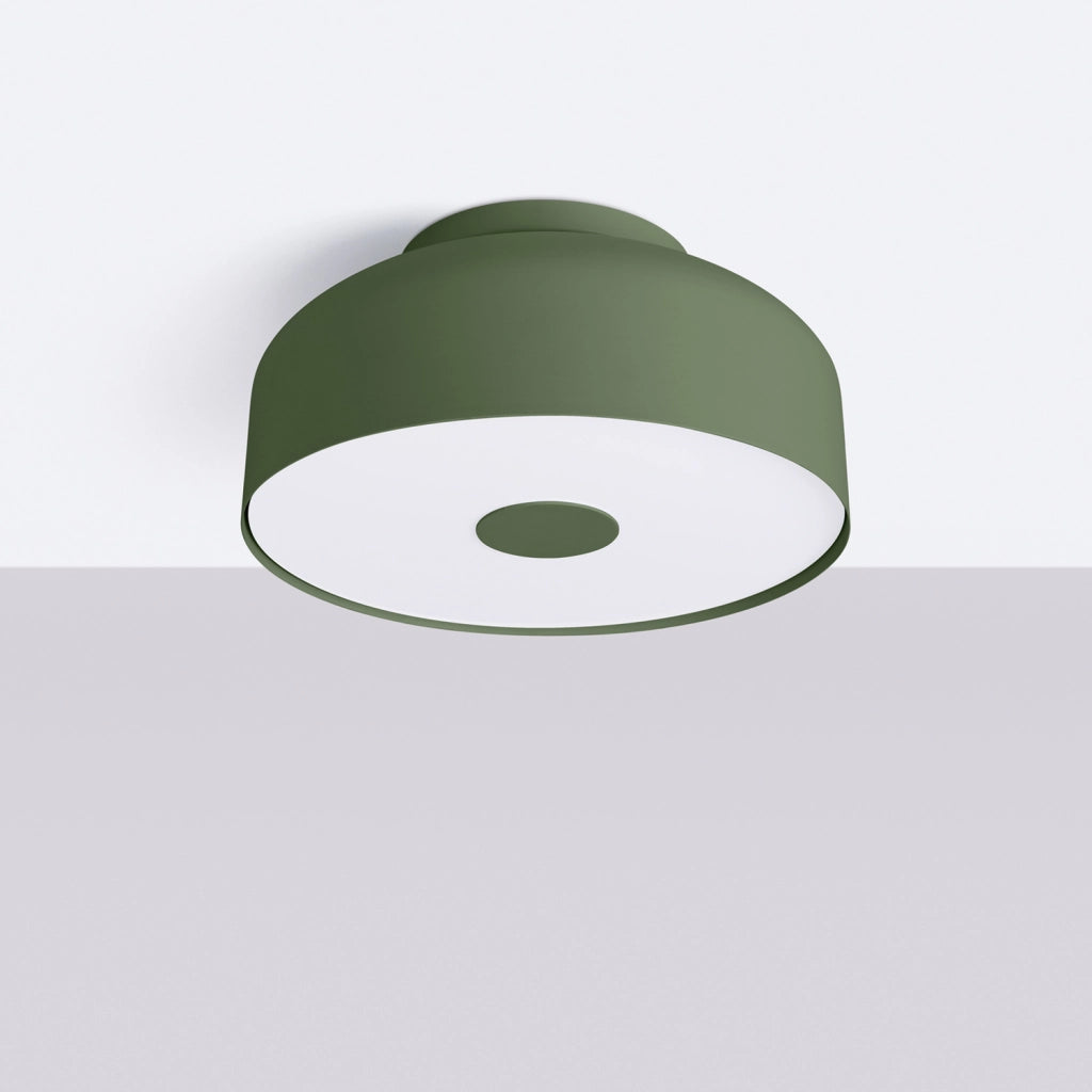 Plafoniera moderna tonda verde oliva Ø30cm 4xE27 TEKNAR