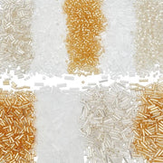 Rocailles in Gomma 2700 Stuks - Gomma Giallo/Argento - Dimensioni Variabili 1-6mm - Spacer per Sieraden - Ideali per Fai da Te