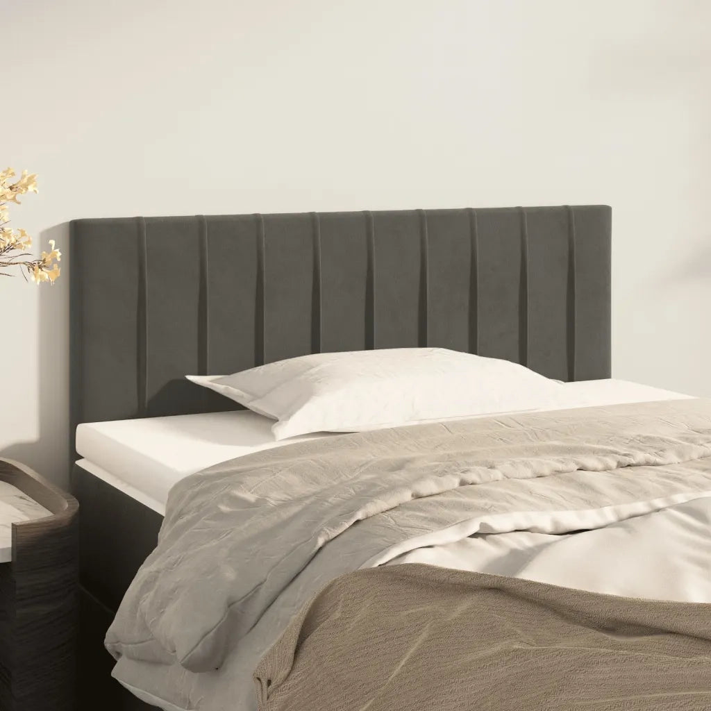 Testiera | Testata Grigio Scuro 100x5x78/88 cm in Velluto