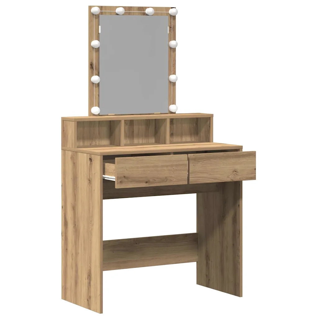 Toeletta | Tavolo da Trucco rovere artigianale 80 x 41 x 144.5 cm