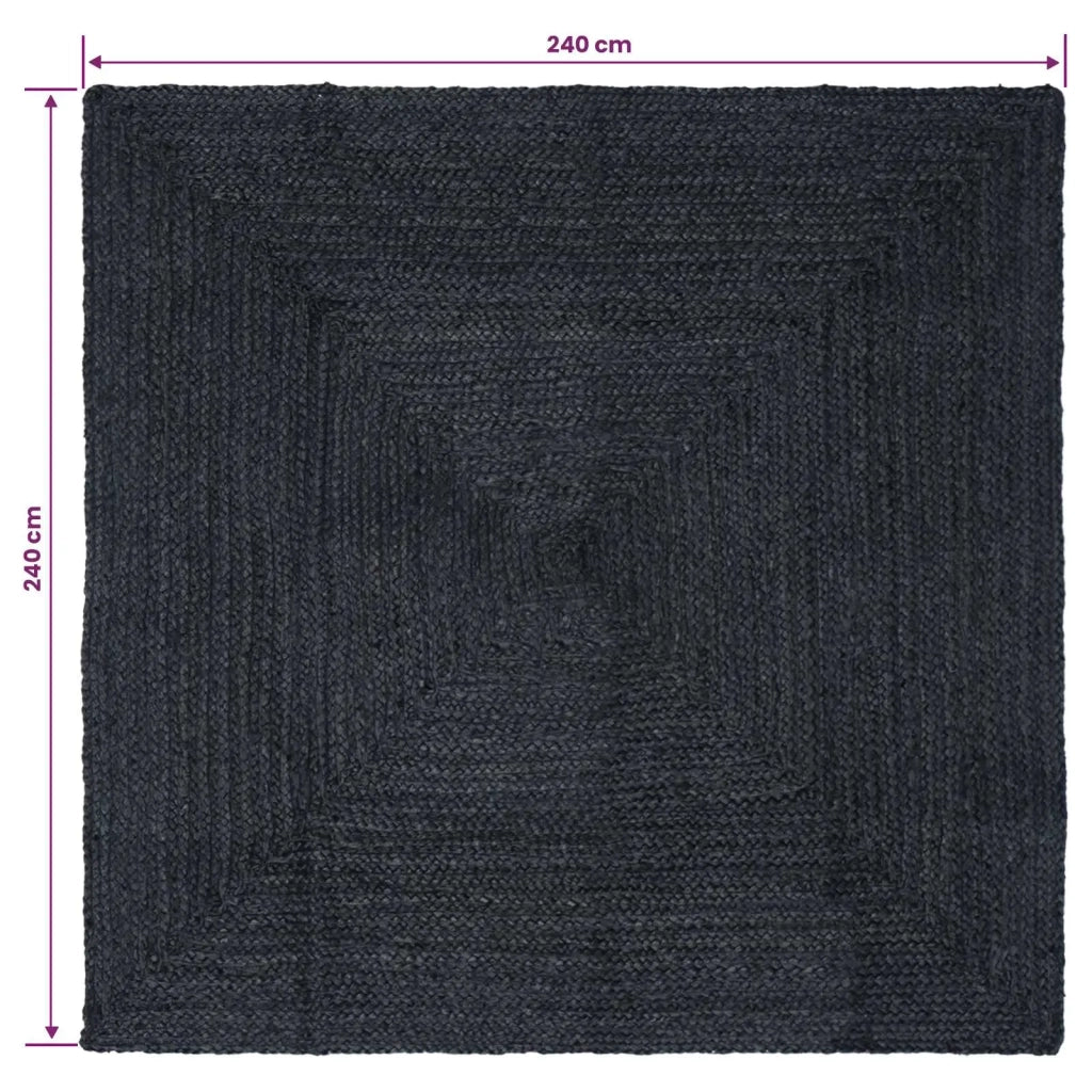 Tappeti per area Quadrato Grigio Scuro 240 x 240 cm Juta 42010442