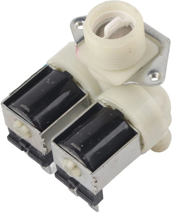 Vitello di scarico universale - doppio - accessorio per lavatrice - AC 220V-240V - installazione facile - valvola di scarico per lavatrice