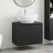 Set di mobili per il bagno Nero Legno ingegnerizzato 3404341