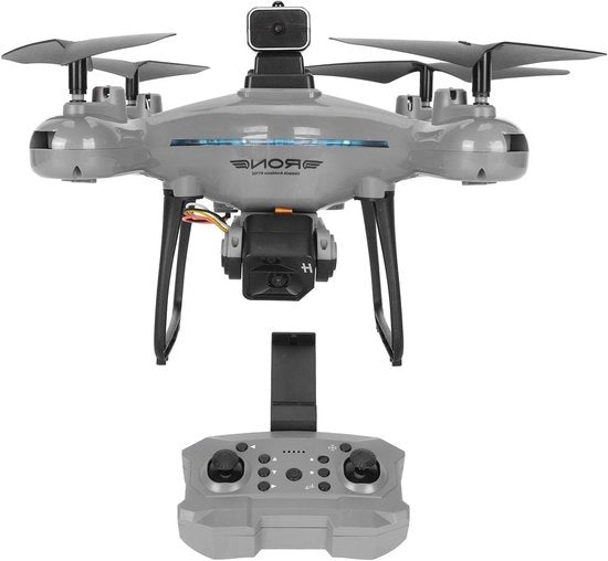 Drone RC con Camera 4K HD a Doppia Visiera per Fotografia Aerea - Hover Intelligente - Evitamento Ostacoli - Rotazioni 360° - Fotografia di Cielo - Controllo a Distanza