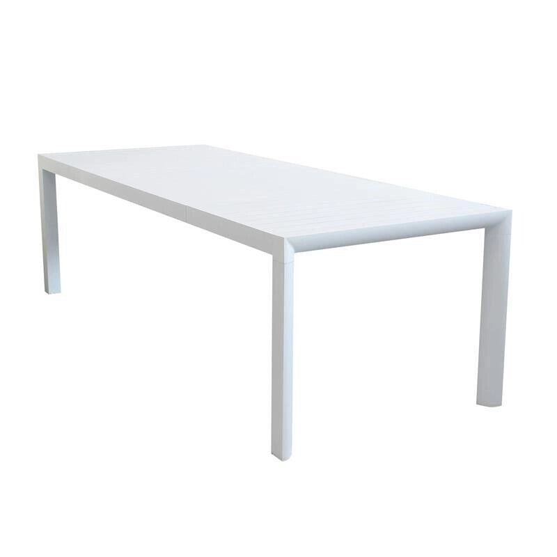 TAVOLO HOUSTON ALLUNGABILE 160/240 X 100 X H75 CM IN ALLUMINIO BIANCO