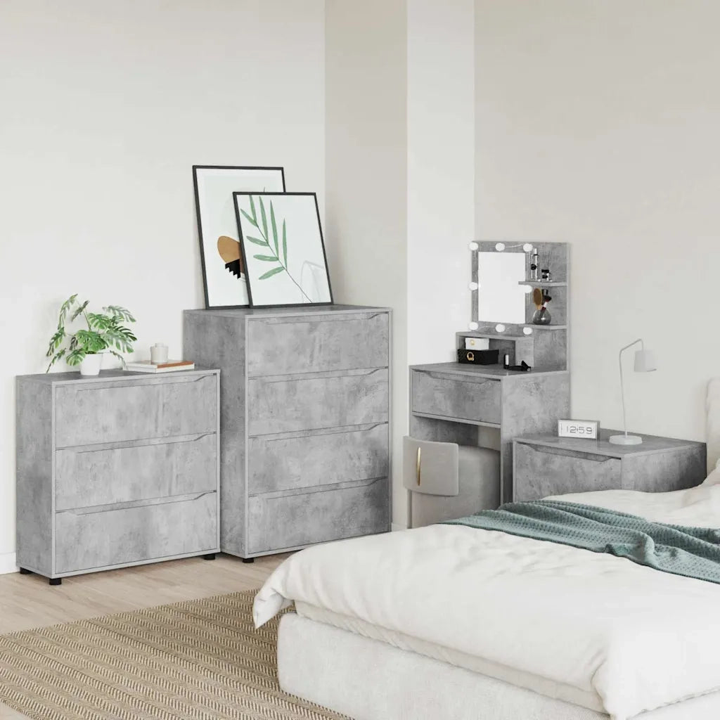 Armadio Grigio cemento 80 x 31 x 81 cm Legno multistrato
