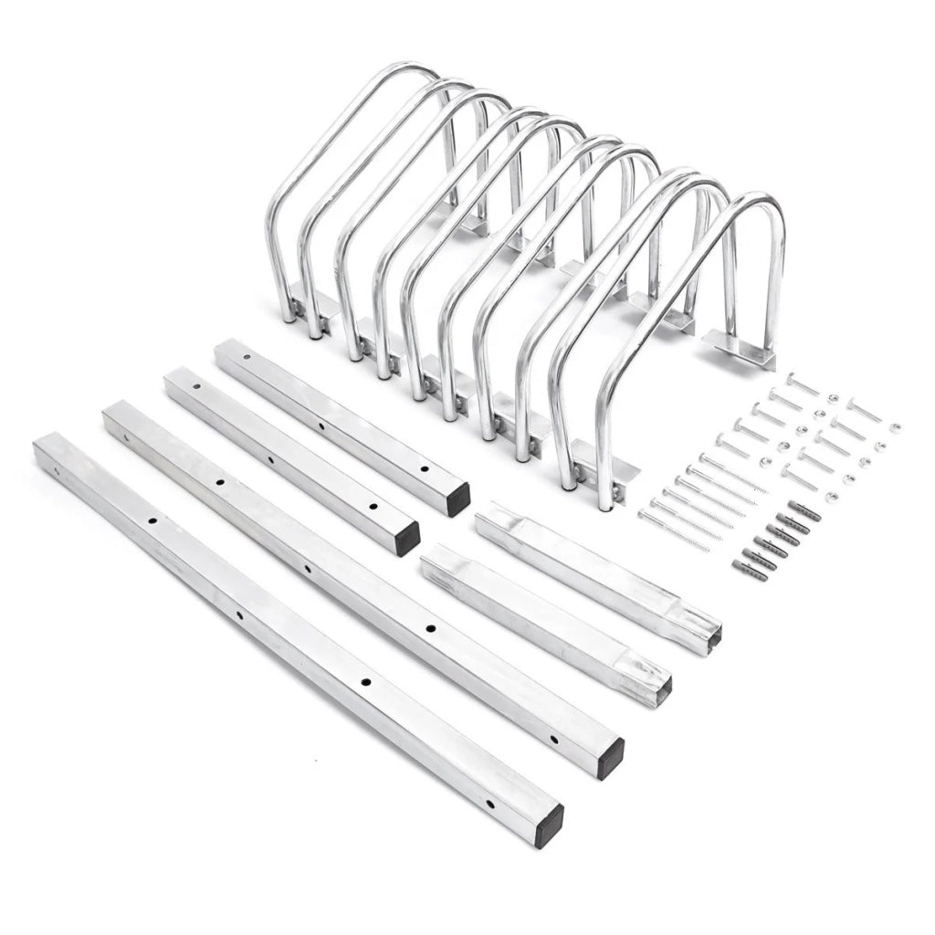 Sistema di deposito per biciclette rastrelliera basculante per 5 biciclette pratico garage montaggio a pavimento o a parete 3413004