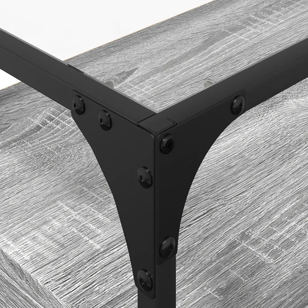 Mobile TV Piano-Credenza per TV-Console TV Vetro Grigio Sonoma 60x35x51 Legno Multistrato