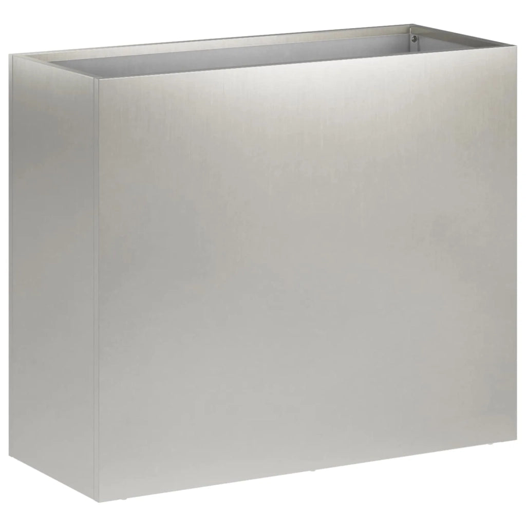 Vaso da giardino 2 pz Argento 50 x 20 x 40 cm Acciaio Inox 8005451