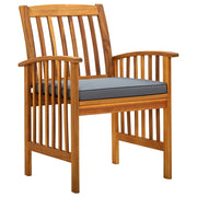 Set da Pranzo da Giardino 3 pz con Cuscini Massello di Acacia cod mxl 42537