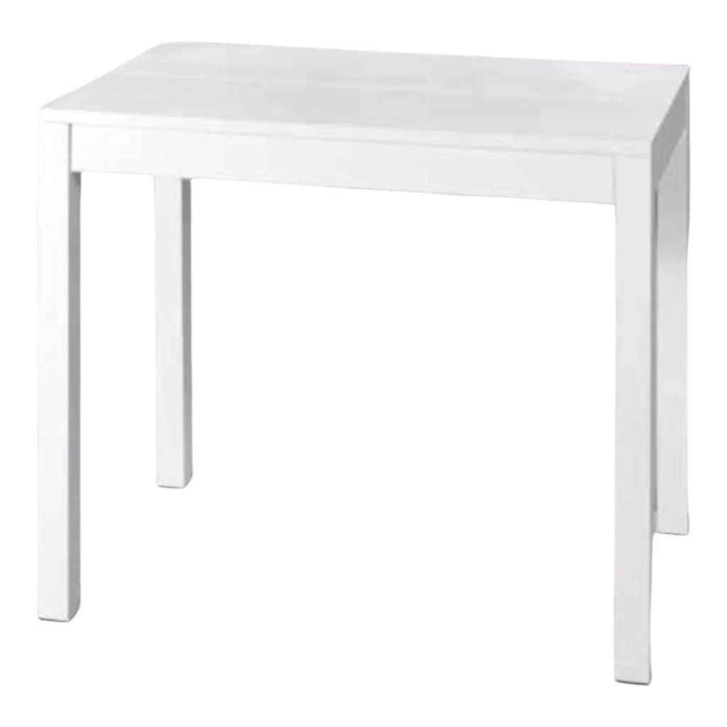 Consolle allungabile laminato rovere bianco/basamento bianco 90x50