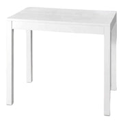 Consolle allungabile laminato rovere bianco/basamento bianco 90x50