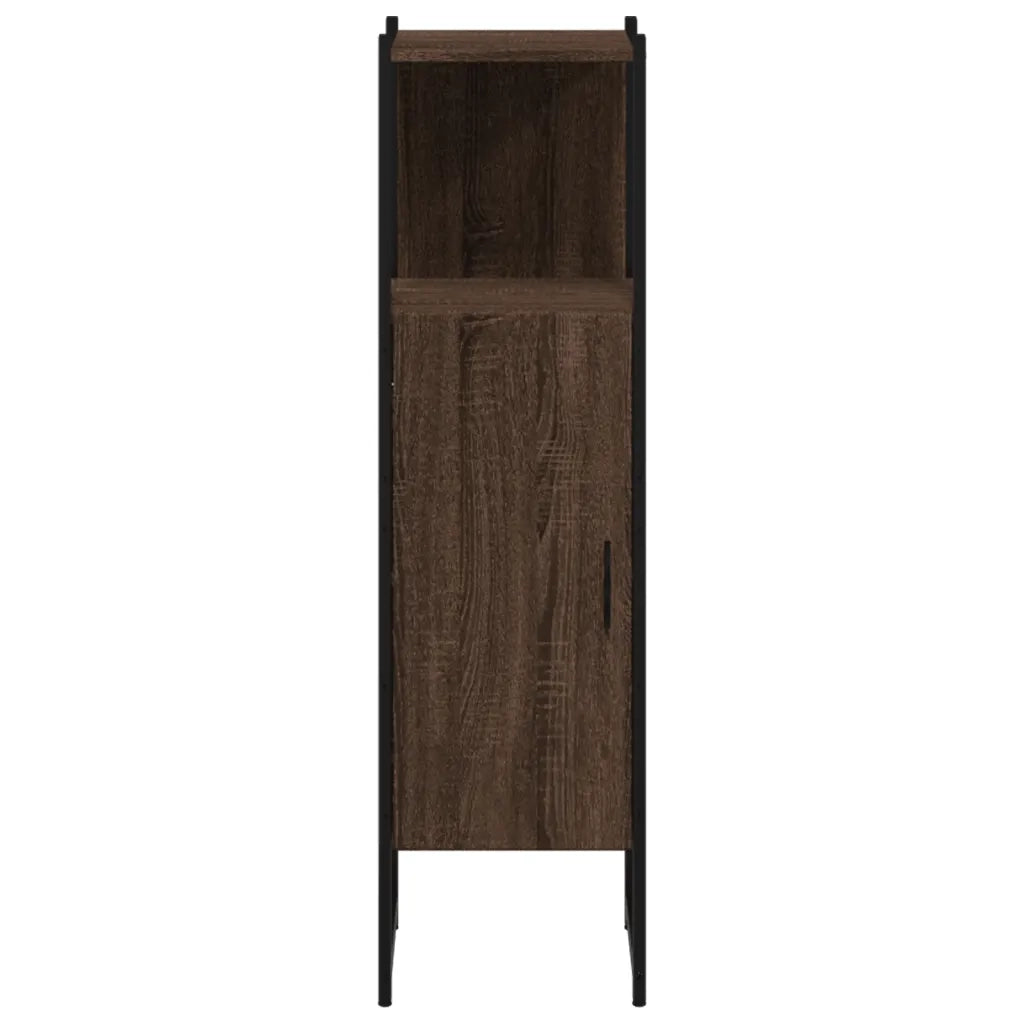 vidaXL Mobile da Bagno Rovere Marrone 33x33x120,5 cm Legno Multistrato