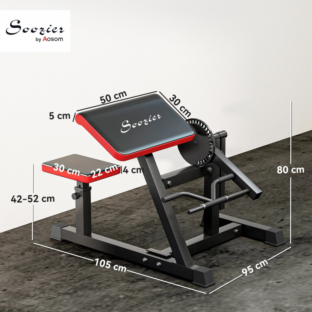 Panca Curl Predicatore Regolabile 2 in 1 ¨C Zephmum ¨C Con Sedile e Supporto Gomiti