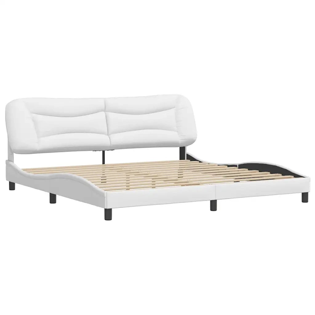 Giroletto senza Materasso Hvar Bianco 200x200 cm in Similpelle 3208024