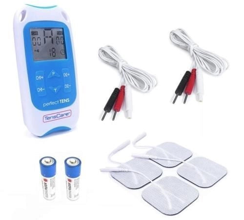 TensCare perfect TENS stimolatore di muscolo elettronico Piastra adesiva Blu, Bianco