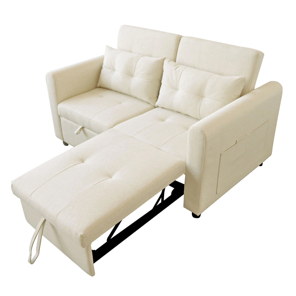 Divano Letto 3 in 1 con Schienale Regolabile, USB e Cuscini ¨C MINIMAL ¨C Grigio