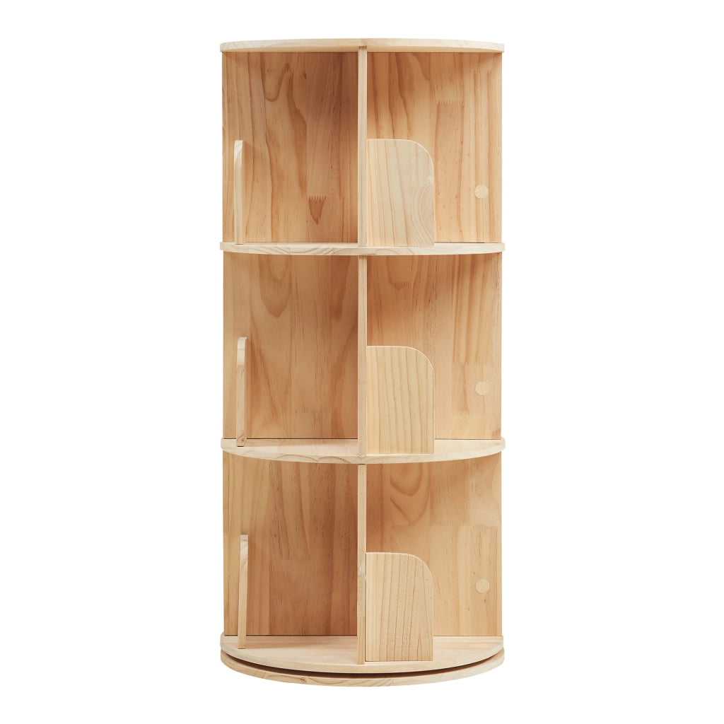Libreria Girevole Chasek per Cameretta a 3 Livelli in Legno di Pino 95 x Ø44 cm [en.casa]