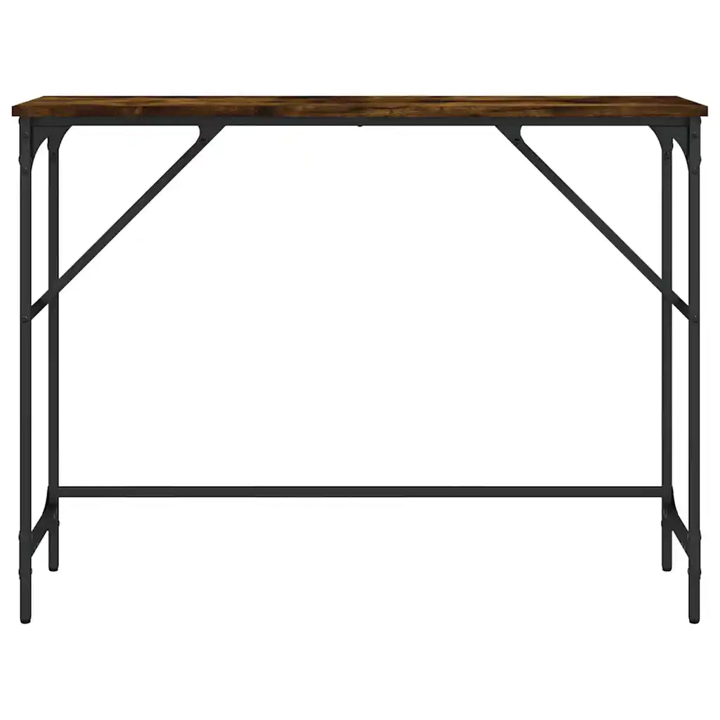 Tavolo Consolle Rovere Fumo 100x32x75 cm Legno Multistrato 834057